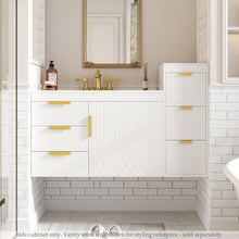 Load image into Gallery viewer, Modern Wall Mounted Floating Cabinet With Drawers For Bathroom