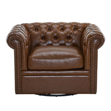Load image into Gallery viewer, Chesterfield Style Swivel Club Chair With Button Tufted