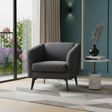 Load image into Gallery viewer, Contemporary Fabric Curved Arm Accent Chair - Dark Gray