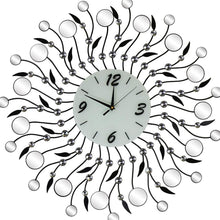 Load image into Gallery viewer, Mirrored Silent Analog Round Wall Clock - Silver / Black / White