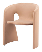 Load image into Gallery viewer, Upholstered Fabric Dining Arm Chair - Tan / Beige