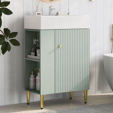Load image into Gallery viewer, Bathroom Vanity, Combo Cabinet, Bathroom Storage Cabinet, Single Ceramic Sink