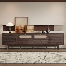 Load image into Gallery viewer, TV Stand With Drawers, Accent Entertainment Center For Living Room - Dark Brown