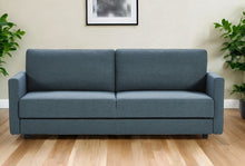 Load image into Gallery viewer, Long Arm Sofa Bed With Storage Space - Blue / Green