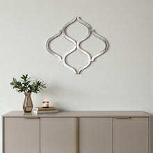 Load image into Gallery viewer, Interlocking Mirrored Curved Shapes With Beveled Edge - Pearl Silver