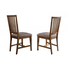 Load image into Gallery viewer, Open Slat Back Kitchen Side Chair (Set of 2) - Brown Oak