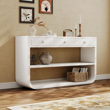 Load image into Gallery viewer, Console Table With 3 Soft Close Drawers & 2 Open Shelves