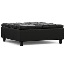 Load image into Gallery viewer, Harrison - Large Square Coffee Table Storage Ottoman - Black