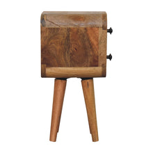 Load image into Gallery viewer, 16" Solid Wood Square Two Drawer Nightstand - Oak