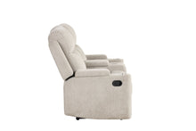 Load image into Gallery viewer, Galya - Motion Loveseat With Console - Light Gray