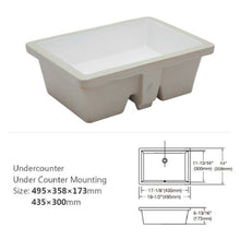 Load image into Gallery viewer, Modern Ceramic Rectangular Undermount Bathroom Sink With Overflow