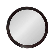 Load image into Gallery viewer, 20" Round Framed Accent Mirror - Dark Brown