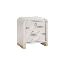 Load image into Gallery viewer, Malco - Nightstand With Spacious Drawer And Gold Metal Fluted Detailing - Black White