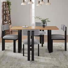Load image into Gallery viewer, Modern Upholstered Armless Dining Chairs With Metal Legs