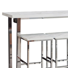 Load image into Gallery viewer, Ledesma - 4 Piece Counter Height Dining Set And Built In Power Unit - White Marble