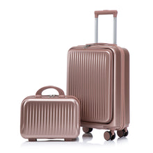 Load image into Gallery viewer, Luggage Set With Cosmetic Case, Combination Lock, Front Opening Design