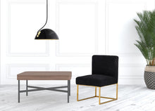 Load image into Gallery viewer, Solid Color Parsons Chair (Set of 2) - Black / Gold