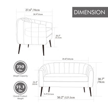 Load image into Gallery viewer, Glam Mini Loveseat, Accent Couch