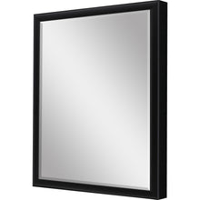 Load image into Gallery viewer, 30" Solid Wood Framed Accent Mirror - Black