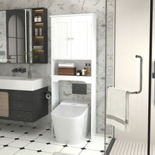 Load image into Gallery viewer, Over The Toilet Storage Cabinet, Bathroom Space Saver With Adjustable Shelf - White