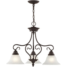 Load image into Gallery viewer, 21" Three Light Dimmable Chandelier With Shades - Bronze