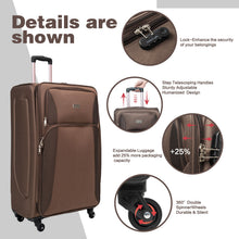 Load image into Gallery viewer, 4 Piece Set Softshell Luggage