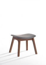 Load image into Gallery viewer, Solid Color Lounge Chair With Ottoman - Gray And Walnut