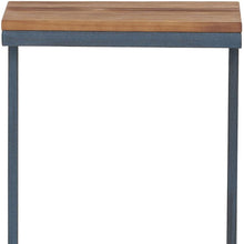 Load image into Gallery viewer, Wood Iron End Table (727053) - Walnut / Black