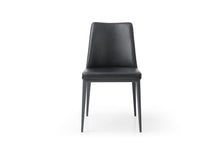 Load image into Gallery viewer, Faux Leather Dining Parsons Chair - Black