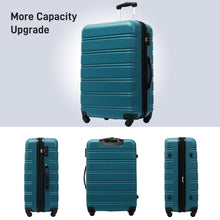 Load image into Gallery viewer, Hardshell Luggage Sets 3 Pieces Spinner Suitcase With Tsa Lock Lightweight 20" 24" 28" - Antique Blue Green