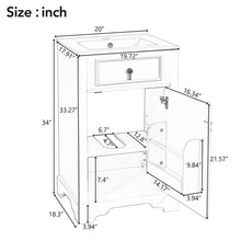 Load image into Gallery viewer, Elegant Bathroom Vanity With Ceramic Sink, Soft Close Door, Adjustable Shelf