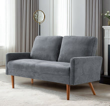 Load image into Gallery viewer, Loveseat Sofa, European Style With Sleek Design, Modern & Vintage Flair, Upholstered 2 Seater Couch