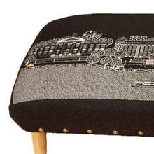 Load image into Gallery viewer, Wool Ottoman 38" - Brown / Gray