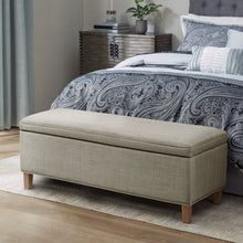 Load image into Gallery viewer, Caymus - Rectangular Soft Close Storage Bench - Light Gray