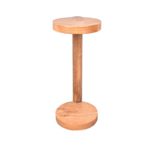 Load image into Gallery viewer, Distressed Solid Wood Round End Table (718202) - Natural