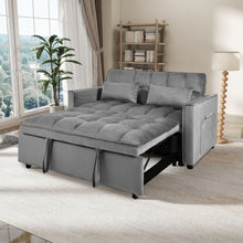 Load image into Gallery viewer, 3 In 1 Pull Out Couch Convertible Sofa Bed With Reclining Backrest