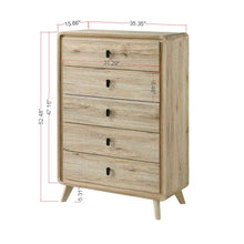 Load image into Gallery viewer, Chest With 5 Drawers - Beige