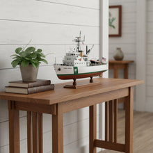 Load image into Gallery viewer, Hand Painted Model Boat (624566) - White / Dark Brown