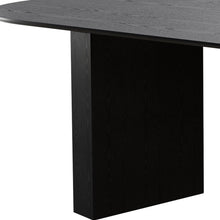 Load image into Gallery viewer, 86" Wooden Double Pedestal Base Oval Dining Table - Black