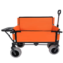 Load image into Gallery viewer, 3 In 1 Folding Wagon With Bench Seat & Rear Mounted Tabletop - Orange