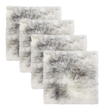 Load image into Gallery viewer, 17" X 17" Gradient Wool Chair Pads (Set of 4) - Gray / White