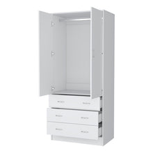 Load image into Gallery viewer, 71" Two Door Three Drawer Combo Dresser - White