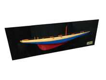 Load image into Gallery viewer, Hand Painted Half-Hull Model Boat - Blue / Red / Rainbow