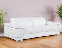 Load image into Gallery viewer, Sofa Leather With Silver Legs - White
