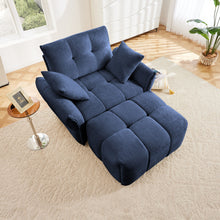 Load image into Gallery viewer, Ergonomic Single Seater Sofa With Ottoman, High Resilience Support Cushions