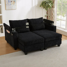 Load image into Gallery viewer, Convertible Chaise Lounge Sofa Chair With USB Ports, Cup Holders, Phone Holder And Storage