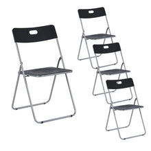 Load image into Gallery viewer, Open Back Dining Side Chairs (Set of 4) - Black / Silver