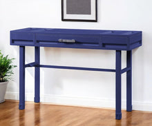 Load image into Gallery viewer, 47" Iron And Wood Vanity Table - Blue