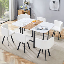 Load image into Gallery viewer, 2 Tone Dining Table For Modern Minimalist And Industrial Styles