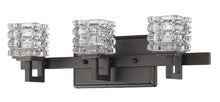 Load image into Gallery viewer, Coralie 3-Light Sconce With Pressed Crystal Shades - Oil-Rubbed Bronze